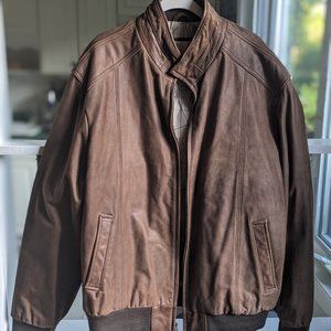 Jos. A Bank Leather Jacket - Large Long
